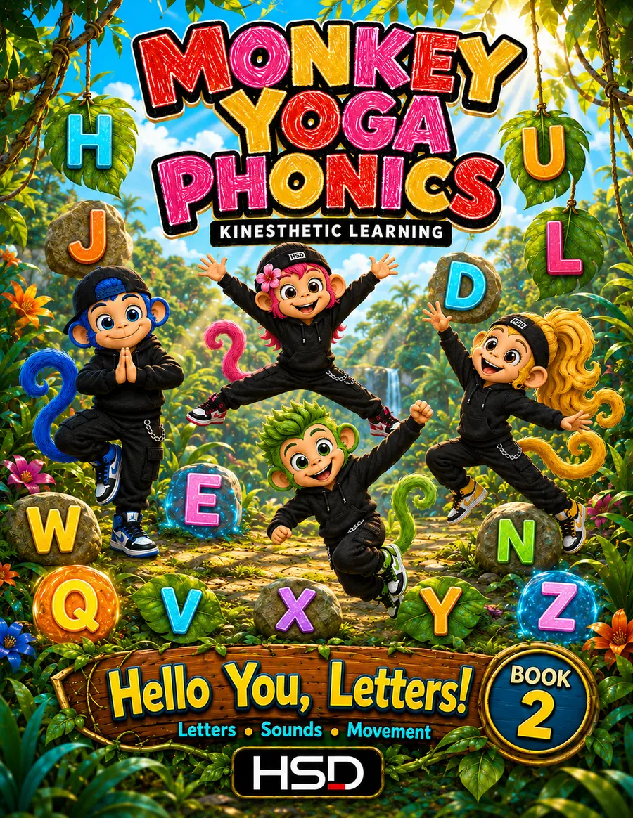 Monkey Yoga Phonics Book 2 cover
